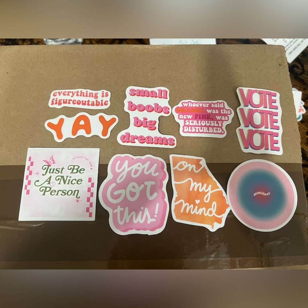 3 for $12 Colorful Motivational Sticker Set